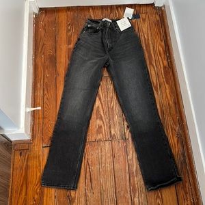 NWT AF curve love high rise black straight jeans